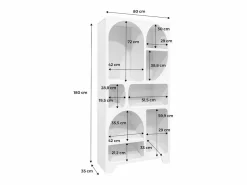 Estantería orgánica de efecto madera con 8 compartimentos^Sweeek Discount