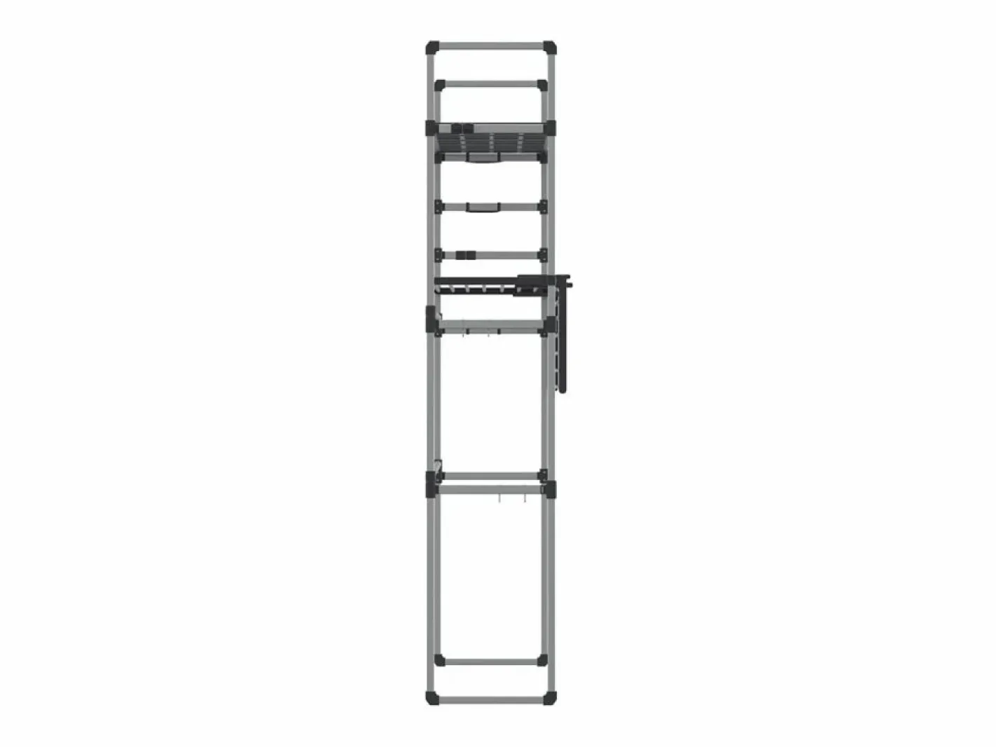 Estantería para lavadora aluminio 77x52x192 cm ES390791^ Best