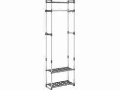 Estantería para ropa 3 alturas aluminio 59x29x192 cm ES929617 Plateado Online