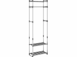 Estantería para ropa 3 alturas aluminio 59x29x192 cm ES929617 Plateado Online