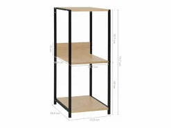 Estantería pequeña aglomerado y roble 33,5x39,6x79,7 cm^Clicnbuy Sale