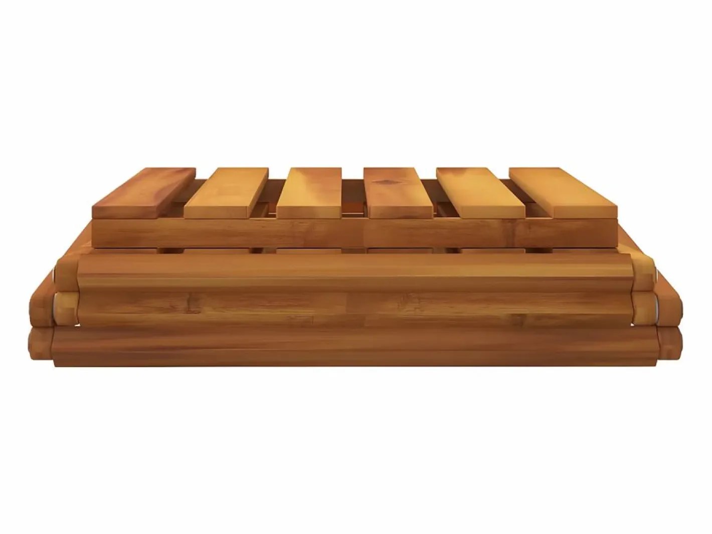 Estantería plegable 3 alturas madera acacia marrón 43x31x63 cm^Clicnbuy