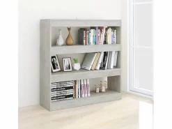 vidaxl Estantería/divisor de espacios hormigón 100x30x103 cm Gris Outlet