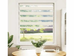 Clicnbuy Estor cebra mármol tejido ancho 90,9 cm poliéster Beige