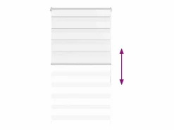 Clicnbuy Estor cebra 90x150 cm tejido ancho 85,9 cm poliéster Blanco Best