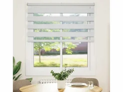 Clicnbuy Estor cebra 125x150 cm tejido ancho 120,9 cm poliéster Blanco Best