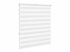 Clicnbuy Estor cebra 125x150 cm tejido ancho 120,9 cm poliéster Blanco Best