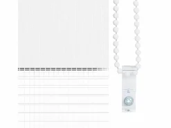 Clicnbuy Estor cebra 110x150 cm tejido ancho 105,9 cm poliéster Blanco Outlet