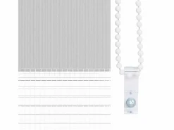 Clicnbuy Estor cebra claro 145x200cm tejido ancho 140,9cm poliéster Gris Outlet