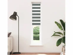 Clicnbuy Estor cebra oscuro 40x200cm tejido ancho 35,9 cm poliéster Gris Discount