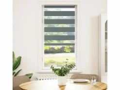 Clicnbuy Estor cebra oscuro 55x150cm tejido ancho 50,9 cm poliéster Gris Discount
