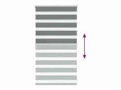 Clicnbuy Estor cebra oscuro 90x100cm tejido ancho 85,9 cm poliéster Gris Online