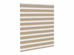 Clicnbuy Estor cebra marrón arena tejido ancho 130,9 cm poliéster Marru00f3n Best