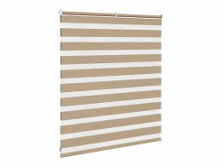 Clicnbuy Estor cebra marrón arena tejido ancho 130,9 cm poliéster Marru00f3n Best