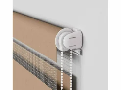 Clicnbuy Persianas De Interior|Estor cebra marrón arena tejido ancho 75,9 cm poliéster