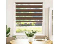 Estor cebra marrón 110x150 cm tejido ancho 105,9 cm poliéster^Clicnbuy New