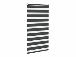 Clicnbuy Estor cebra 85x100 cm tejido ancho 80,9 cm poliéster Negro Online