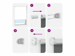 Clicnbuy Estor Enrollable Opaco Roto 105x230cm Tela Ancho 100,7cm Blanco