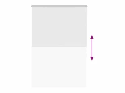 Clicnbuy Estor enrollable para ducha casete tela 150x240 cm ancho 146 cm Blanco Outlet