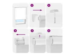 Clicnbuy Estor enrollable para ducha casete tela 150x240 cm ancho 146 cm Blanco Outlet