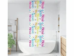 Clicnbuy Estor enrollable para ducha tela 60x240 cm ancho 56 cm Multicolor Hot