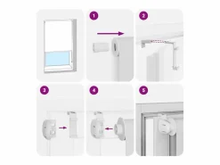 Clicnbuy Estor enrollable para ducha 140x240 cm tela ancho 136 cm Blanco Discount
