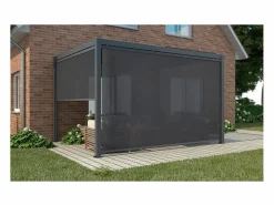 Estor enrollable para pérgola - 370 x 204 cm - Antracita^Habitat et jardin Discount