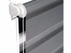 Helloshop26 Estor enrollable Zebra día y noche doble capa 45x150cm oscuro 19_0000856 Gris Best