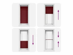 Clicnbuy Estor Plisado burdeos 55x100 cm Tela Ancho 54,4 cm Rojo Best