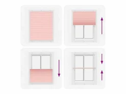 Clicnbuy Estor Plisado 110x150 cm Tela Ancho 109,4 cm Poliéster Rosa Discount