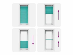 Clicnbuy Persianas De Interior|Estor Plisado petróleo 65x100 cm Tela Ancho 64,4 cm