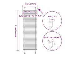 Clicnbuy Persianas De Interior|Estor Plisado petróleo 45x100 cm Tela Ancho 44,4 cm