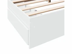 Estructura cama con cajones madera ingeniería blanca 200x200 cm^vidaxl
