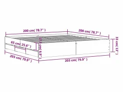 Estructura cama con cajones madera ingeniería blanca 200x200 cm^vidaxl Best