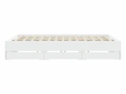 Estructura cama con cajones madera ingeniería blanca 200x200 cm^vidaxl Best