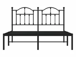 vidaxl Estructura cama sin colchón con cabecero metal 140x190 cm Negro