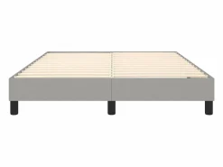 Clicnbuy Somier - 140X190Cm|Estructura de cama box spring tela gris claro 140x190 cm