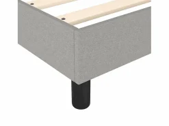 Clicnbuy Somier - 140X190Cm|Estructura de cama box spring tela gris claro 140x190 cm