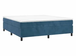 Clicnbuy Estructura de cama box spring terciopelo azul oscuro 200x200 cm Outlet