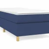 Clicnbuy Estructura de cama box spring tela azul 90x190 cm New