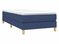 Clicnbuy Estructura de cama box spring tela azul 90x200 cm Best