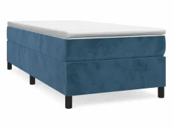 Clicnbuy Estructura de cama box spring terciopelo azul oscuro 80x200 cm Best