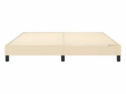 Estructura de cama box spring tela color crema 180x200 cm^Clicnbuy