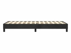 Clicnbuy Somier - 90X190Cm|Estructura de cama box spring terciopelo negro 90x190 cm