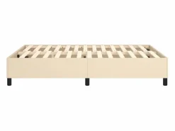 Estructura de cama box spring tela color crema 140x190 cm^Clicnbuy Best