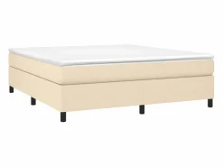 Estructura de cama box spring tela color crema 180x200 cm^Clicnbuy Clearance