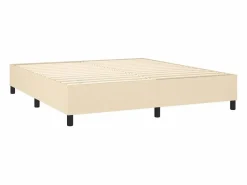 Estructura de cama box spring tela color crema 180x200 cm^Clicnbuy Clearance