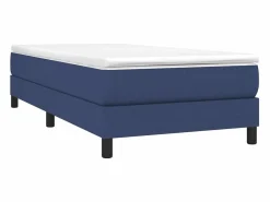 Estructura de cama box spring tela azul 90x190 cm^Clicnbuy Clearance