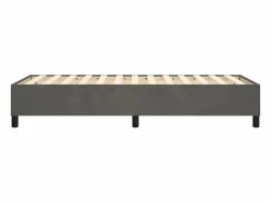 Clicnbuy Somier Tapizado|Estructura de cama box spring terciopelo gris oscuro 90x190 cm