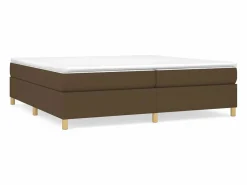 Clicnbuy Estructura de cama box spring tela marrón oscuro 200x200 cm Hot